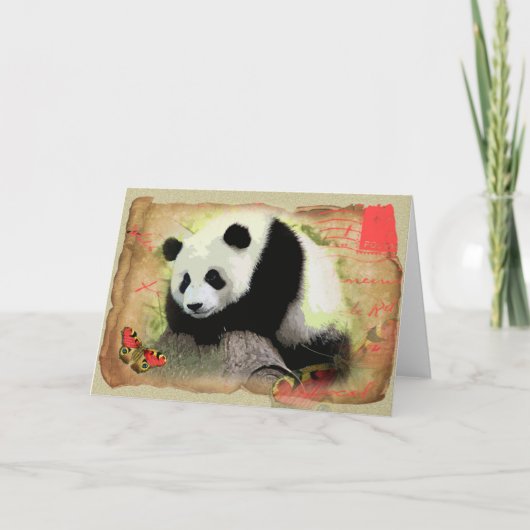 Panda 5 - Wenskaart Kaart (Voorkant)