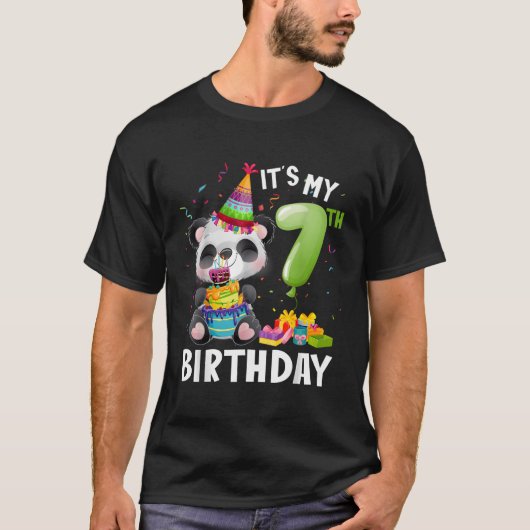 Panda 7th Ik ben 7 NS T-shirt (Voorkant)