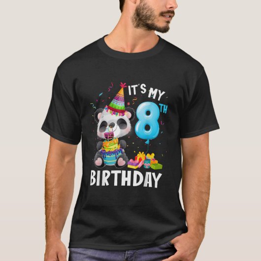 Panda 8e IK BEN 8 NS T-shirt (Voorkant)