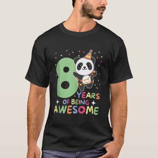 Panda 8Th For Eight Panda T-shirt (Voorkant)