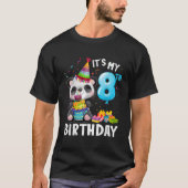 Panda 8th Ik ben 8 NS T-shirt (Voorkant)