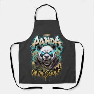 Panda aan de Golf - Edgy Urban Streetwear Grafisch Schort
