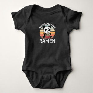 Panda aangedreven door Ramen Sweet Kawaii Noodle P Romper