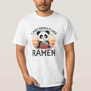 Panda aangedreven door Ramen Sweet Kawaii Noodle P T-shirt