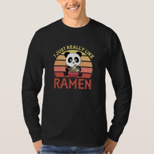 Panda aangedreven door Ramen Sweet Kawaii Noodle P T-shirt