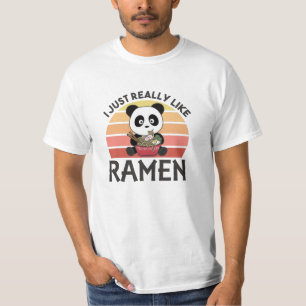 Panda aangedreven door Ramen Sweet Kawaii Noodle P T-shirt