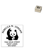 Panda Aangepast Retouradres Rubber Stempel (Gestempeld)