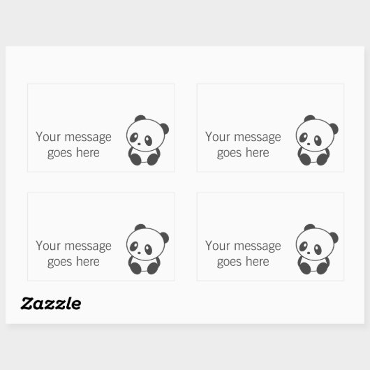 Panda aangepaste stickers (Vel)