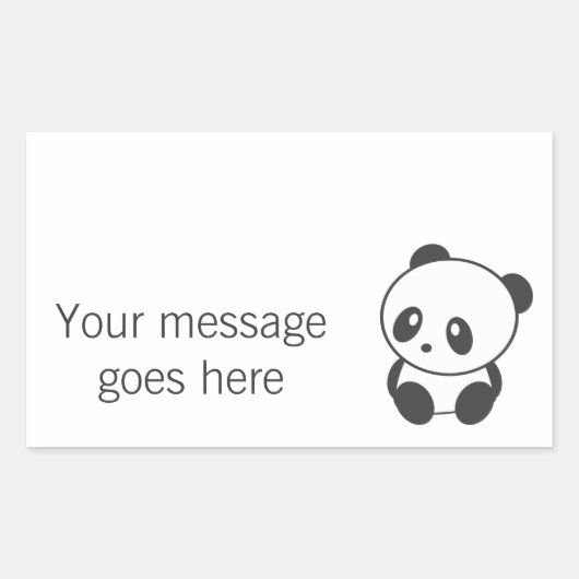 Panda aangepaste stickers (Voorkant)