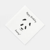 Panda aangepaste verjaardag servet (Hoek)