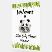 Panda acryl baby shower teken. acryl bord (Hoek)