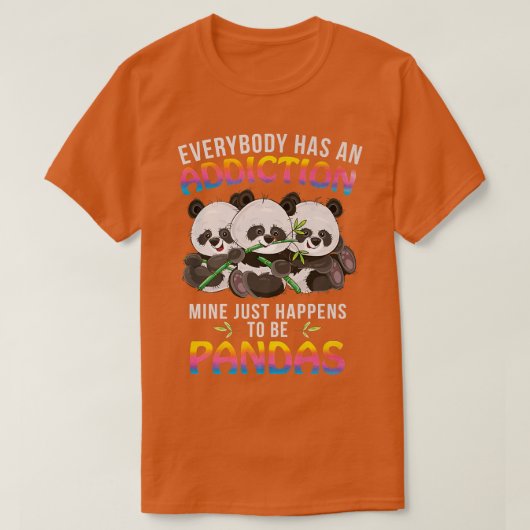 Panda Addiction Cute Bears Premium 1565 T-shirt (Design voorkant)