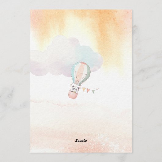 Panda Adventure Awaits Baby Shower Kaart (Achterkant)