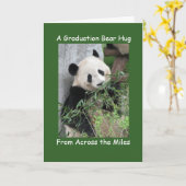 Panda Afstuderen Beer Hug over de Miles, groen Kaart (Gele Bloem)