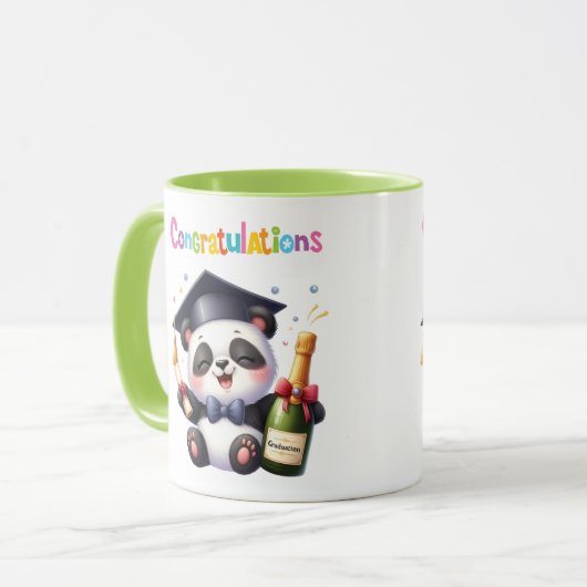 Panda Afstuderen Gefeliciteerd Mok (Voorkant links)