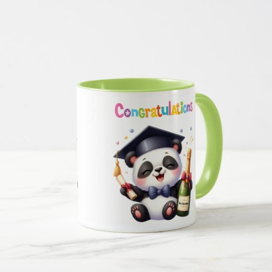 Panda Afstuderen Gefeliciteerd Mok (Voorkant rechts)
