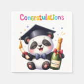 Panda Afstuderen Gefeliciteerd Servet (Voorkant)