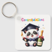 Panda Afstuderen Gefeliciteerd Sleutelhanger (Voorkant)