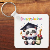Panda Afstuderen Gefeliciteerd Sleutelhanger (Voorkant)