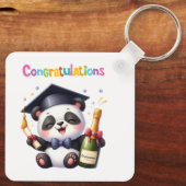 Panda Afstuderen Gefeliciteerd Sleutelhanger (Achterkant)