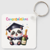 Panda Afstuderen Gefeliciteerd Sleutelhanger (Achterkant)