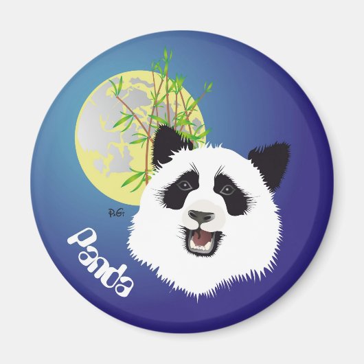Panda (Ailuropoda melanoleuca) Magnet (Voorkant)