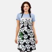 Panda Allover Apron Schort (Gedragen)