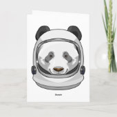 Panda als astronaut met helm kaart (Achterkant)