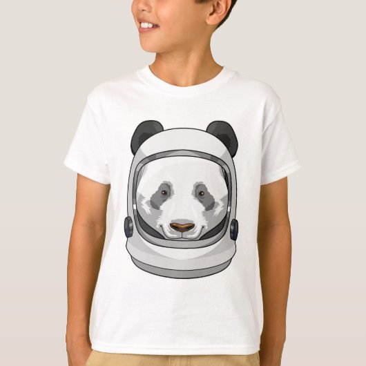 Panda als astronaut met helm t-shirt (Voorkant)