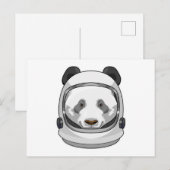 Panda als astronaut met Helmet Briefkaart (Voorkant / Achterkant)