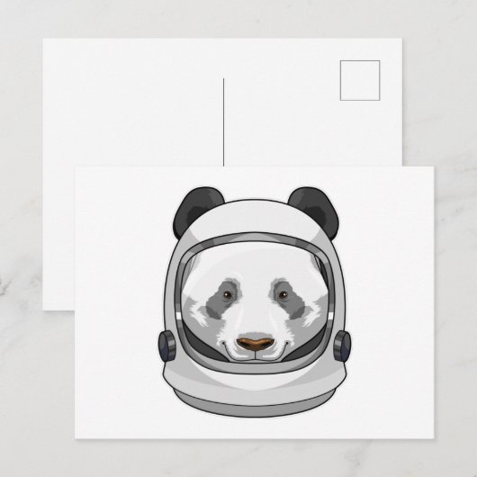 Panda als astronaut met Helmet Briefkaart (Voorkant / Achterkant)