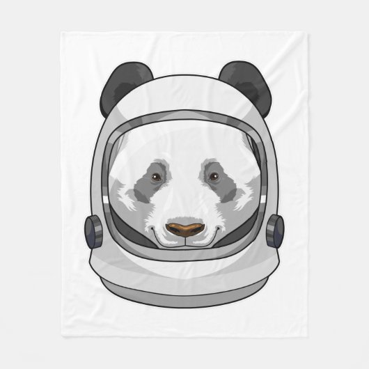 Panda als astronaut met Helmet Fleece Deken (Voorkant)