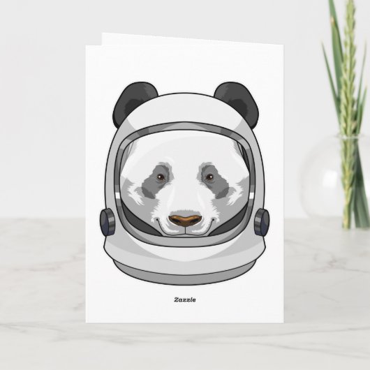 Panda als astronaut met Helmet Kaart (Achterkant)