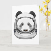 Panda als astronaut met Helmet Kaart (Gele Bloem)