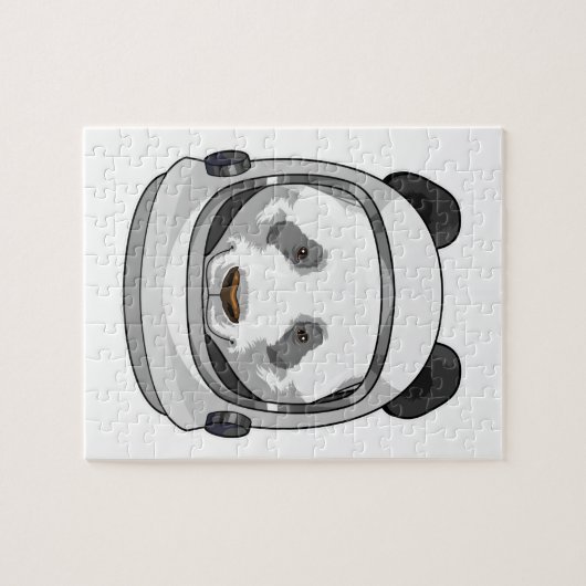 Panda als astronaut met Helmet Legpuzzel (Horizontaal)