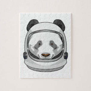 Panda als astronaut met Helmet Legpuzzel