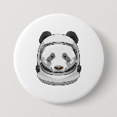 Panda als astronaut met Helmet Ronde Button 7,6 Cm (Voorkant)