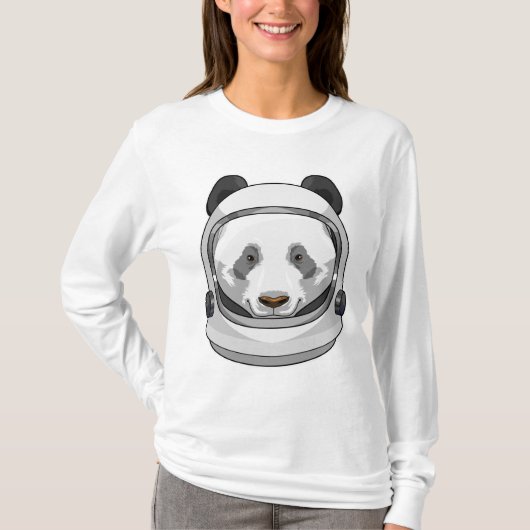 Panda als astronaut met Helmet T-shirt (Voorkant)