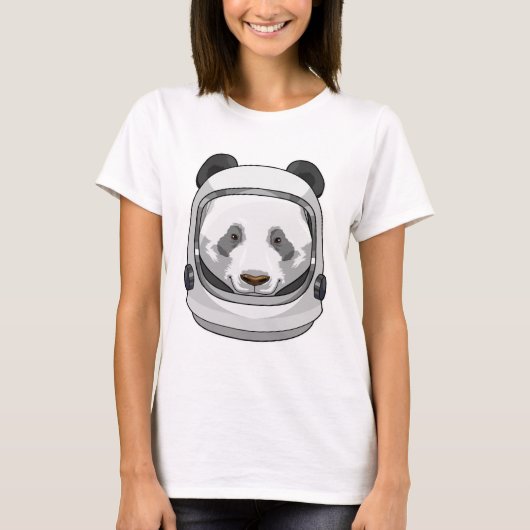 Panda als astronaut met Helmet T-shirt (Voorkant)