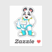 Panda als astronaut met kostuum sticker (Vel)