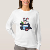Panda als Baby met Bambus T-shirt (Voorkant)