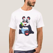 Panda als Baby met Bambus T-shirt (Voorkant)