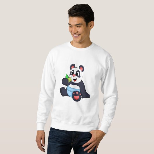 Panda als Baby met Bambus Trui (Voorkant volledig)