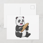 Panda als bakker met brood briefkaart (Voorkant / Achterkant)