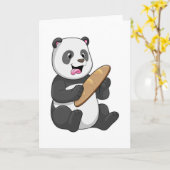 Panda als bakker met brood kaart (Gele Bloem)