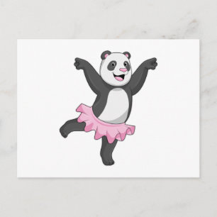 Panda als ballerina bij ballet briefkaart