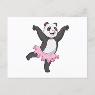 Panda als Ballerina in Ballet Briefkaart