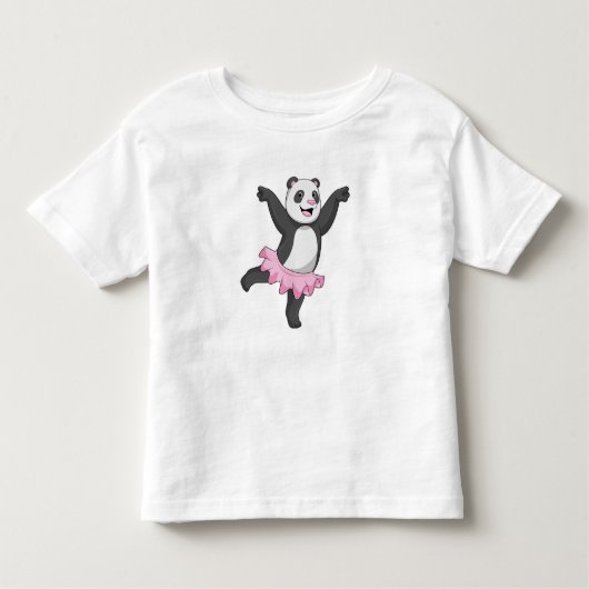 Panda als Ballerina in Ballet Kinder Shirts (Voorkant)