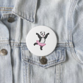 Panda als Ballerina in Ballet Ronde Button 7,6 Cm (In situ)