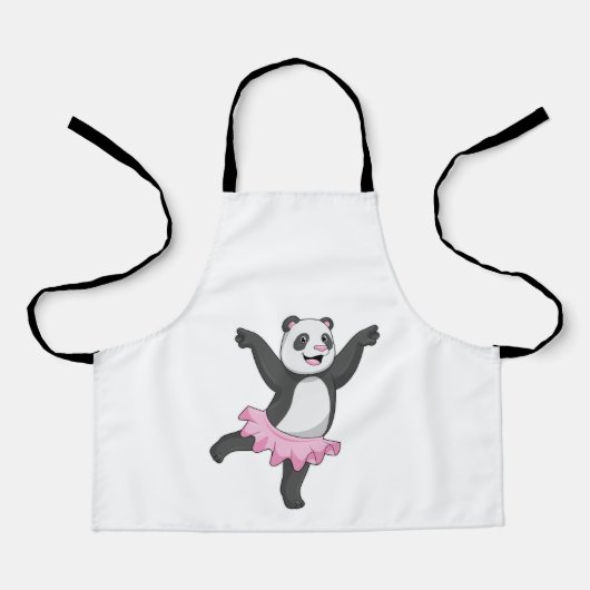 Panda als Ballerina in Ballet Schort (Voorkant)